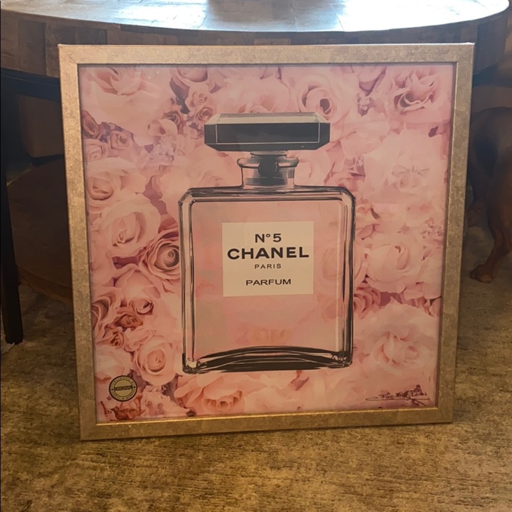 Chanel No5 wall art framed like new